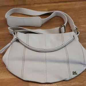 The Sak White Crossbody Bag with Adjustable Strap and Silver Hardware